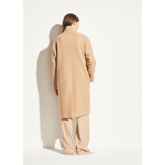 Vince oversize collarless wool coat in Lim… - Picture 4 of 14
